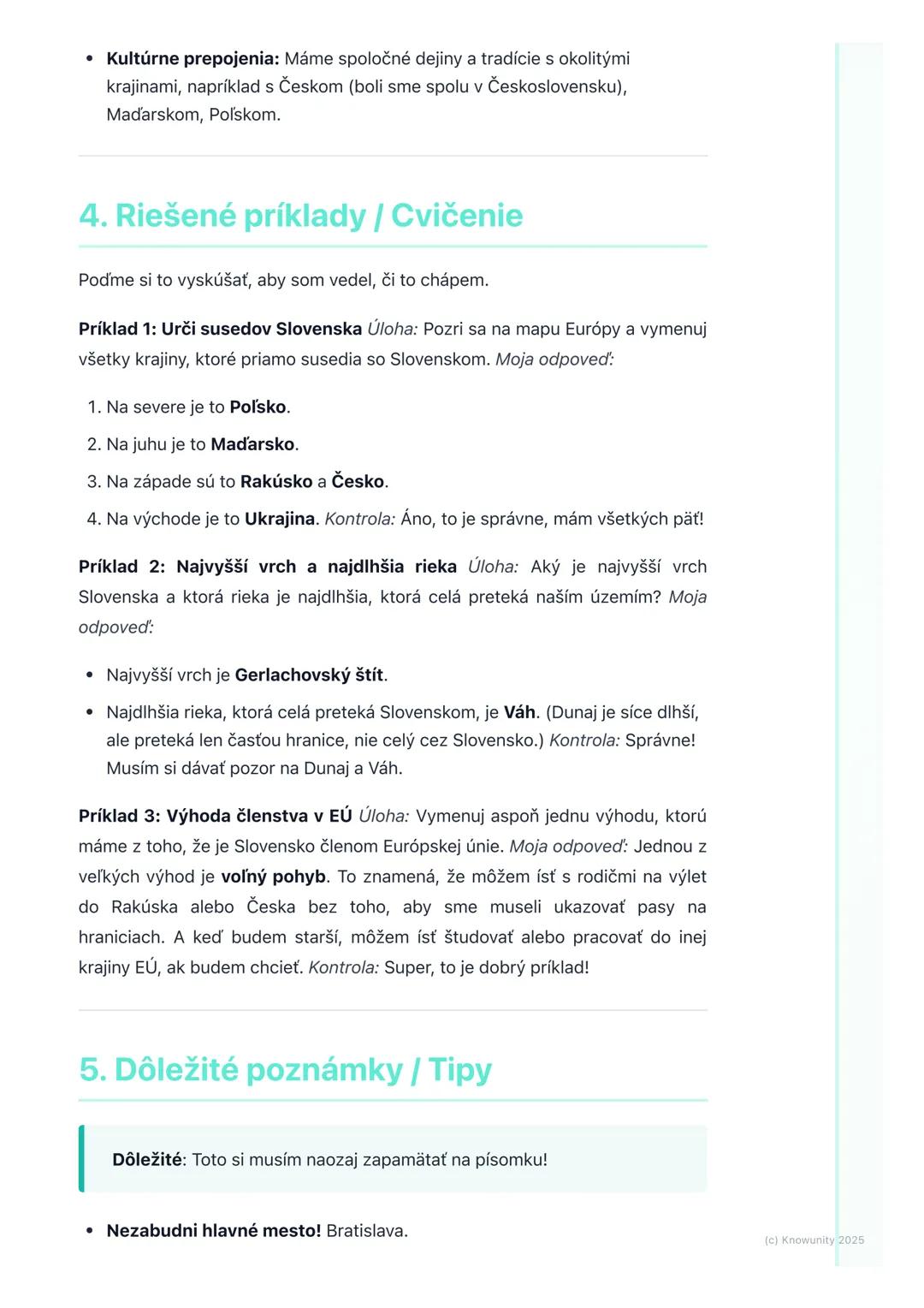 # Slovensko - naša vlasť v
európskom kontexte
1. Prehľad našej vlasti v Európe
Ahojte! Pripravujem si poznámky na písomku z Geografie o Sl