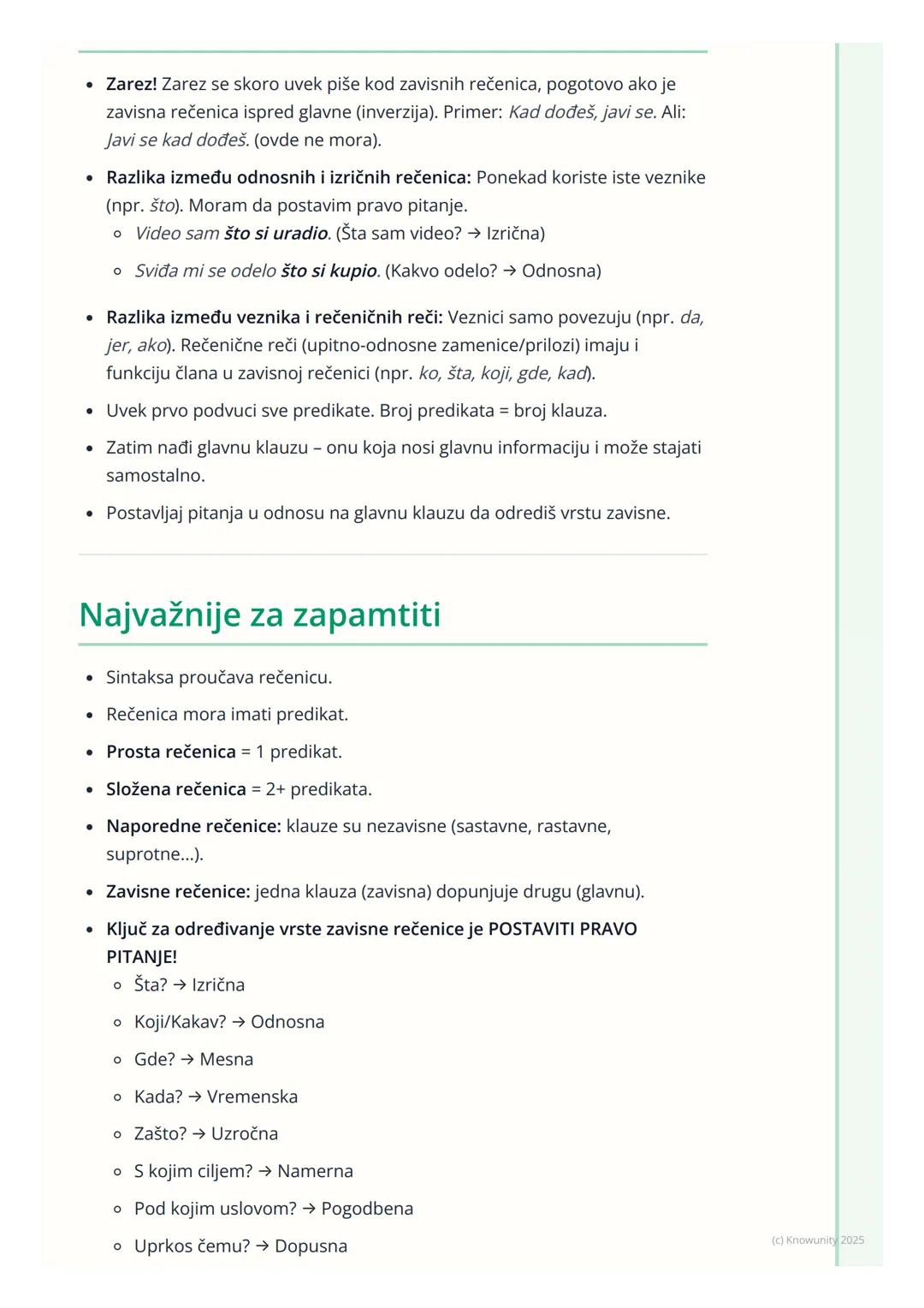 # Sintaksa (Nauka o rečenici)
Uvod u sintaksu
Sintaksa je deo gramatike koji proučava rečenicu. Bavi se time kako se reči
povezuju u veće