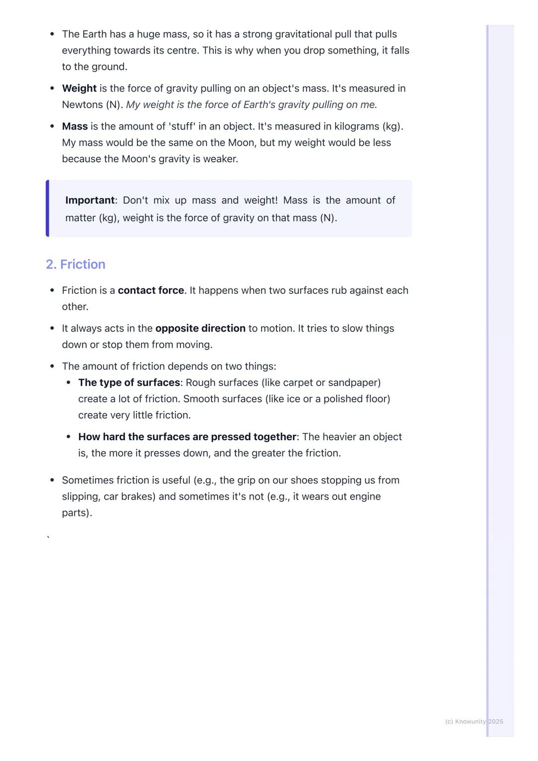 # Types of Forces
What are forces?
A force is basically a push or a pull on an object. Forces can make things start
moving, stop moving, c
