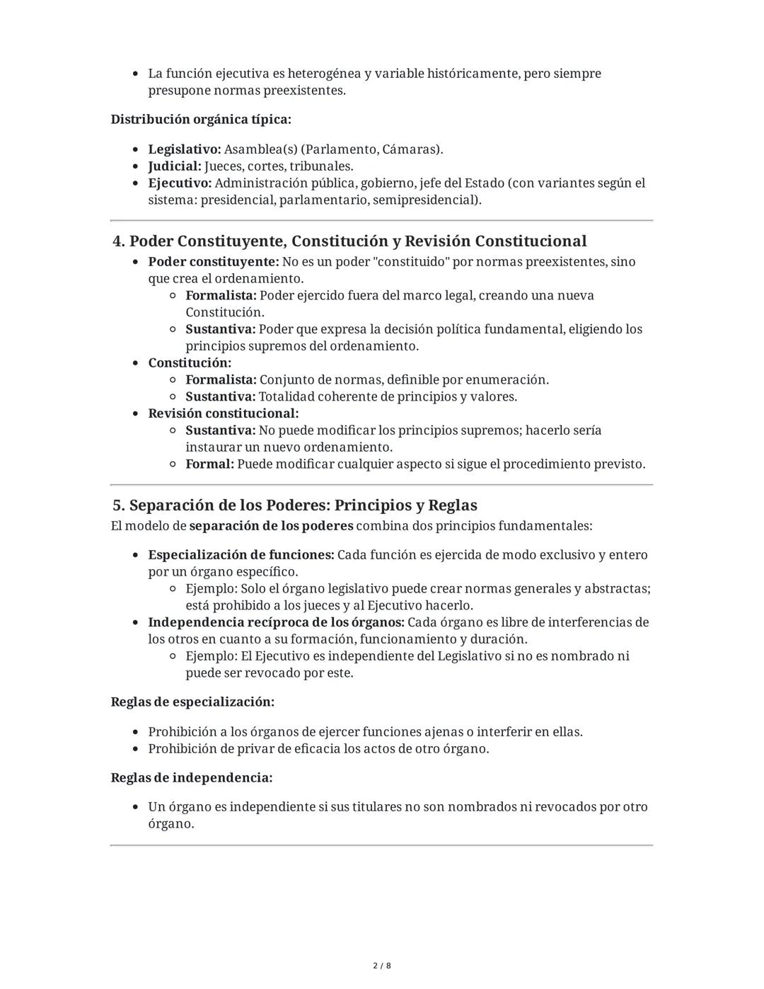 Separación de los Poderes del Estado - Riccardo Guastini
1. Introducción: Dos Doctrinas Fundamentales
Riccardo Guastini distingue entre dos