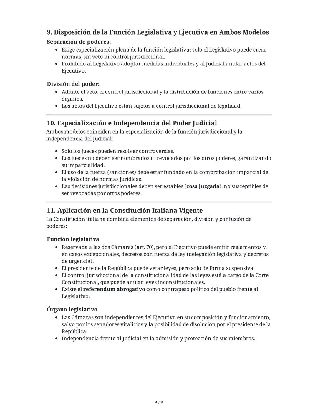 Separación de los Poderes del Estado - Riccardo Guastini
1. Introducción: Dos Doctrinas Fundamentales
Riccardo Guastini distingue entre dos