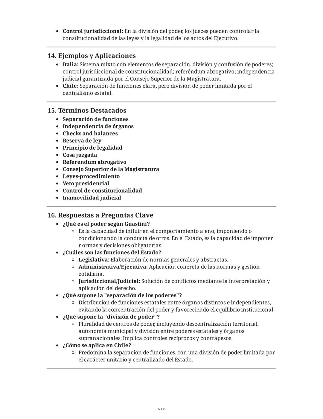 Separación de los Poderes del Estado - Riccardo Guastini
1. Introducción: Dos Doctrinas Fundamentales
Riccardo Guastini distingue entre dos